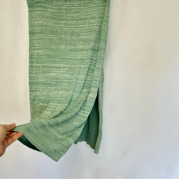 Free People Olive Green Midi Comfortable Elastic Stretch Skirt Size Medium - Picture 8 of 14